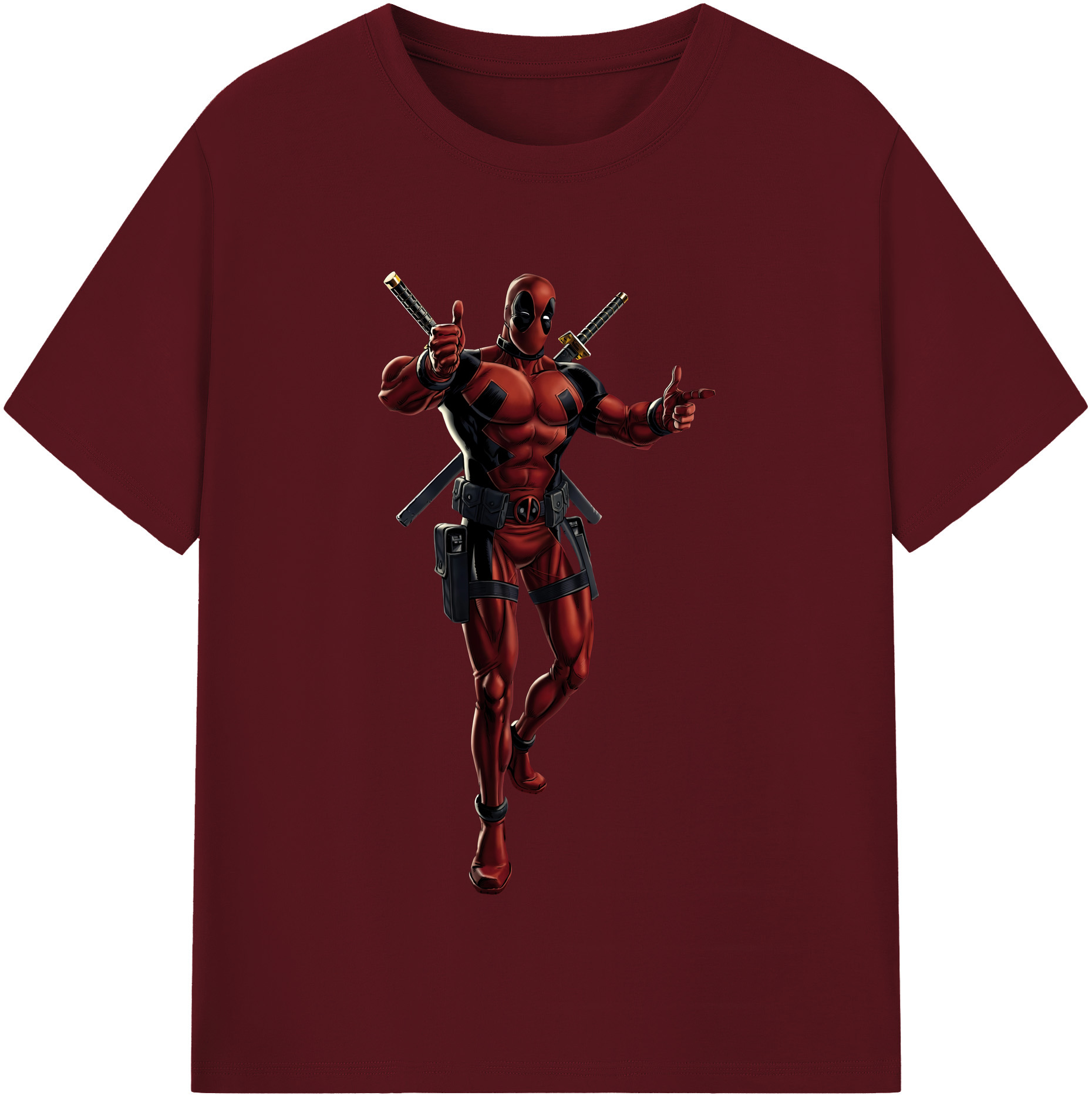 （画像用） Deadpool デッドプール 綿100％半袖Tシャツ（フロントプリント）